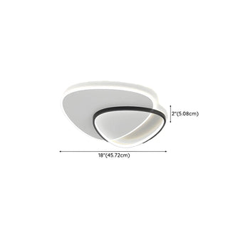 Living Room Modern Three Oval LED Flush Mount Light Zawala #size