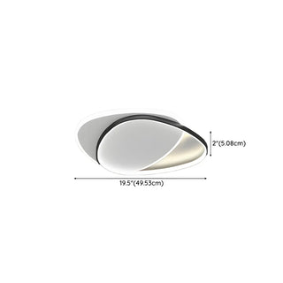 Living Room Modern Three Oval LED Flush Mount Light Zawala Image - 17