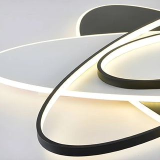 Living Room Modern Three Oval LED Flush Mount Light Zawala Image - 6