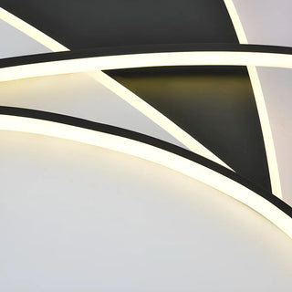 Living Room Modern Three Oval LED Flush Mount Light Zawala Image - 7