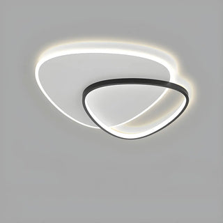 Living Room Modern Three Oval LED Flush Mount Light Zawala Image - 8
