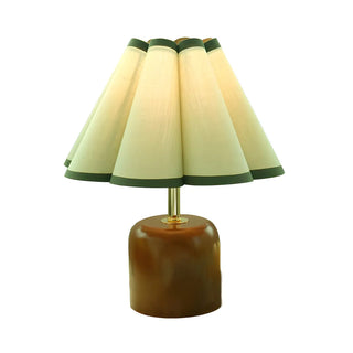 Living Room Elegant Cone Fabric Ceramic Table Lamp Zawala Image - 11
