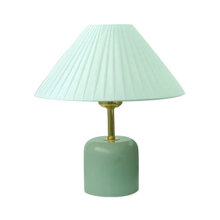 Living Room Elegant Cone Fabric Ceramic Table Lamp Zawala Image - 12