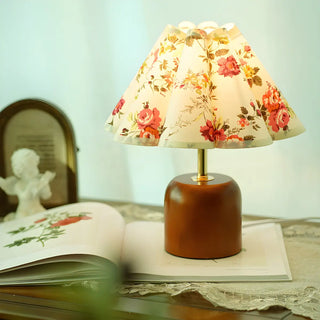 Living Room Elegant Cone Fabric Ceramic Table Lamp Zawala Image - 4