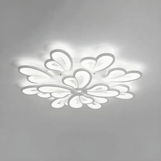 ZOWALA - Living Room Large Modish Flower LED Semi-Flush Mount Light Image - 13