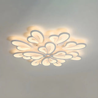 ZOWALA - Living Room Large Modish Flower LED Semi-Flush Mount Light Image - 11