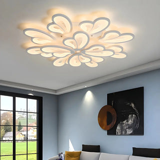 ZOWALA - Living Room Large Modish Flower LED Semi-Flush Mount Light Image - 2