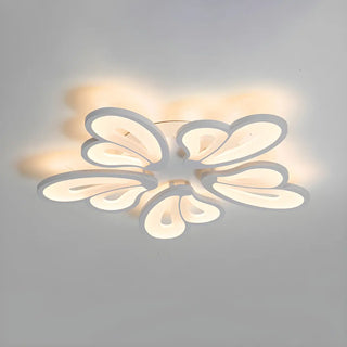 ZOWALA - Living Room Large Modish Flower LED Semi-Flush Mount Light Image - 3