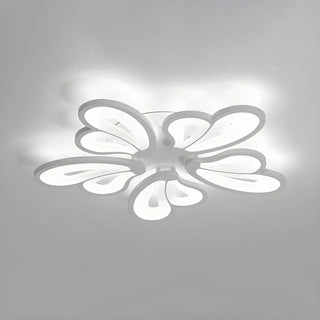 ZOWALA - Living Room Large Modish Flower LED Semi-Flush Mount Light Image - 5