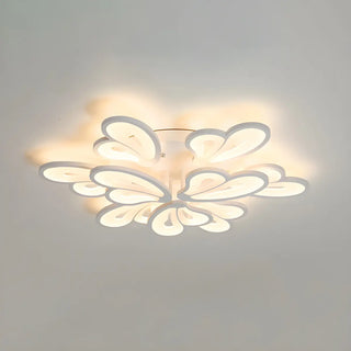 ZOWALA - Living Room Large Modish Flower LED Semi-Flush Mount Light Image - 7