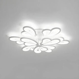 ZOWALA - Living Room Large Modish Flower LED Semi-Flush Mount Light Image - 9