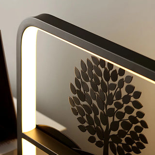 Artistic Black Tree Silhouette Square LED Table Lamp Zawala Image - 12