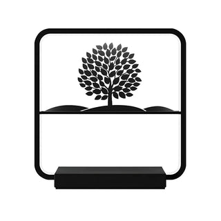 Artistic Black Tree Silhouette Square LED Table Lamp Zawala Image - 13