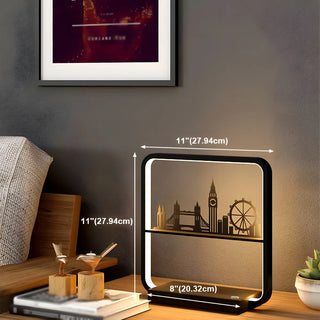 Artistic Black Tree Silhouette Square LED Table Lamp Zawala Image - 15