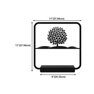 Artistic Black Tree Silhouette Square LED Table Lamp Zawala Image - 18