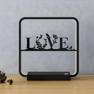 Artistic Black Tree Silhouette Square LED Table Lamp Zawala Image - 9