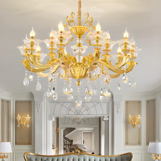 ZOWALA - Luxurious Grand Golden Crystal Chandelier Image - 1
