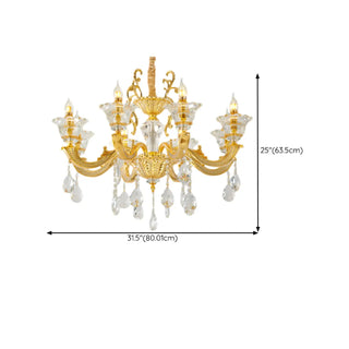 ZOWALA - Luxurious Grand Golden Crystal Chandelier Image - 18