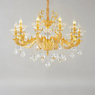 ZOWALA - Luxurious Grand Golden Crystal Chandelier Image - 10