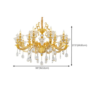 ZOWALA - Luxurious Grand Golden Crystal Chandelier Image - 20