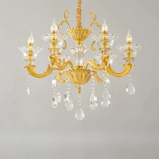 ZOWALA - Luxurious Grand Golden Crystal Chandelier Image - 4