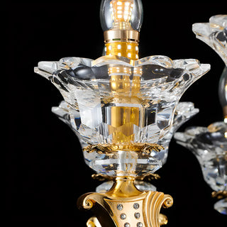 ZOWALA - Luxurious Grand Golden Crystal Chandelier Image - 13