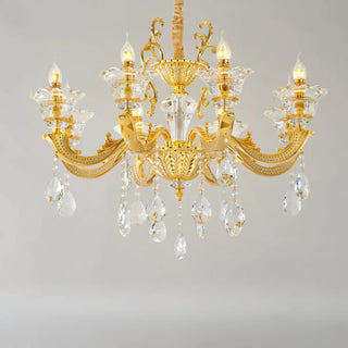 ZOWALA - Luxurious Grand Golden Crystal Chandelier Image - 5