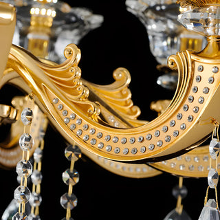 ZOWALA - Luxurious Grand Golden Crystal Chandelier Image - 14