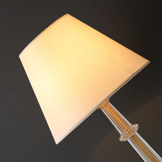Elegant Crystal Base White Fabric Shade Table Lamp Zawala Image - 7