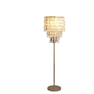 Luxurious Hanging Shell Golden Base LED Floor Lamp Zawala Image - 11