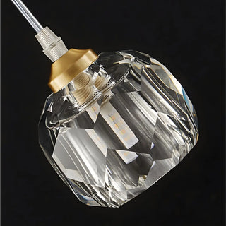 ZOWALA - Modern Living Room Clear Crystal Ball Cluster Pendant Light Image - 13