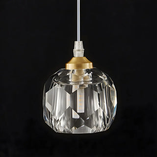 ZOWALA - Modern Living Room Clear Crystal Ball Cluster Pendant Light Image - 14