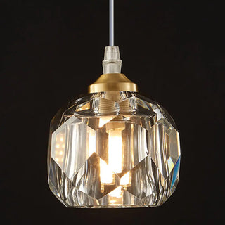 ZOWALA - Modern Living Room Clear Crystal Ball Cluster Pendant Light Image - 15