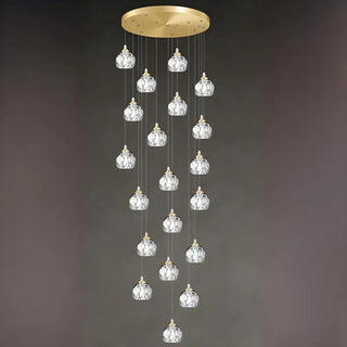 ZOWALA - Modern Living Room Clear Crystal Ball Cluster Pendant Light Image - 6