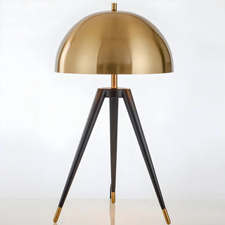 Bedroom Chic Luxury Gold Semi-Circle Tripod Table Lamp Zawala Image - 2