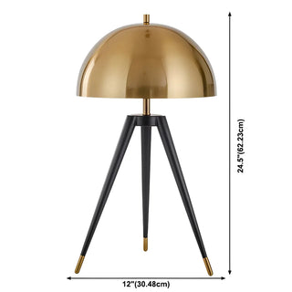 Bedroom Chic Luxury Gold Semi-Circle Tripod Table Lamp Zawala #size