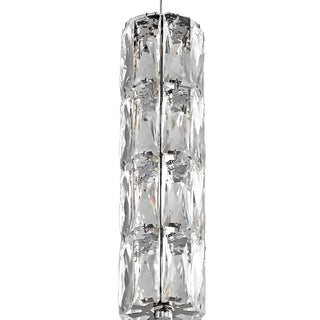 ZOWALA - Modern Luxury Clear Crystal Cylinder Bedroom Pendant Light Image - 7