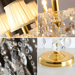 Luxury Candle Gold Crystal Chandelier Floor Lamp Zawala Image - 8
