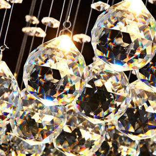 Teardrop Luxury Crystal Flush Mount Light Dining Room Zawala Image - 10
