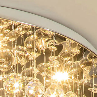 Teardrop Luxury Crystal Flush Mount Light Dining Room Zawala Image - 11