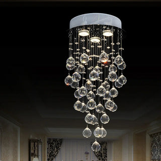 Teardrop Luxury Crystal Flush Mount Light Dining Room Zawala Image - 5