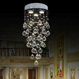 Teardrop Luxury Crystal Flush Mount Light Dining Room Zawala Image - 6