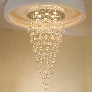 Teardrop Luxury Crystal Flush Mount Light Dining Room Zawala Image - 7
