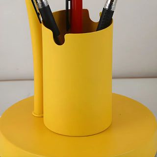 Simple Bowl Shade Metal Table Lamp with Pen Holder Zawala Image - 18