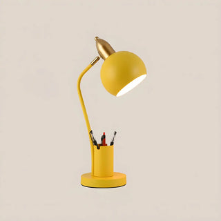 Simple Bowl Shade Metal Table Lamp with Pen Holder Zawala Image - 9