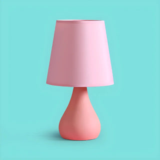 Stylish Macaron Cone Shape Fabric  Bedroom Table Lamp Zawala Image - 12