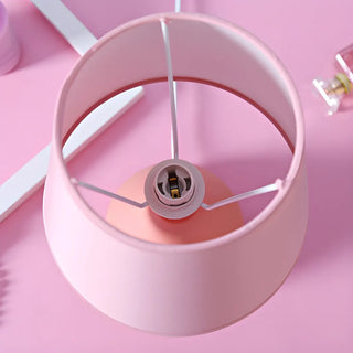 Stylish Macaron Cone Shape Fabric  Bedroom Table Lamp Zawala Image - 15