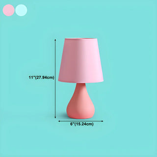 Stylish Macaron Cone Shape Fabric  Bedroom Table Lamp Zawala Image - 18