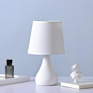 Stylish Macaron Cone Shape Fabric  Bedroom Table Lamp Zawala Image - 4