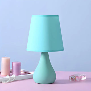 Stylish Macaron Cone Shape Fabric  Bedroom Table Lamp Zawala Image - 9